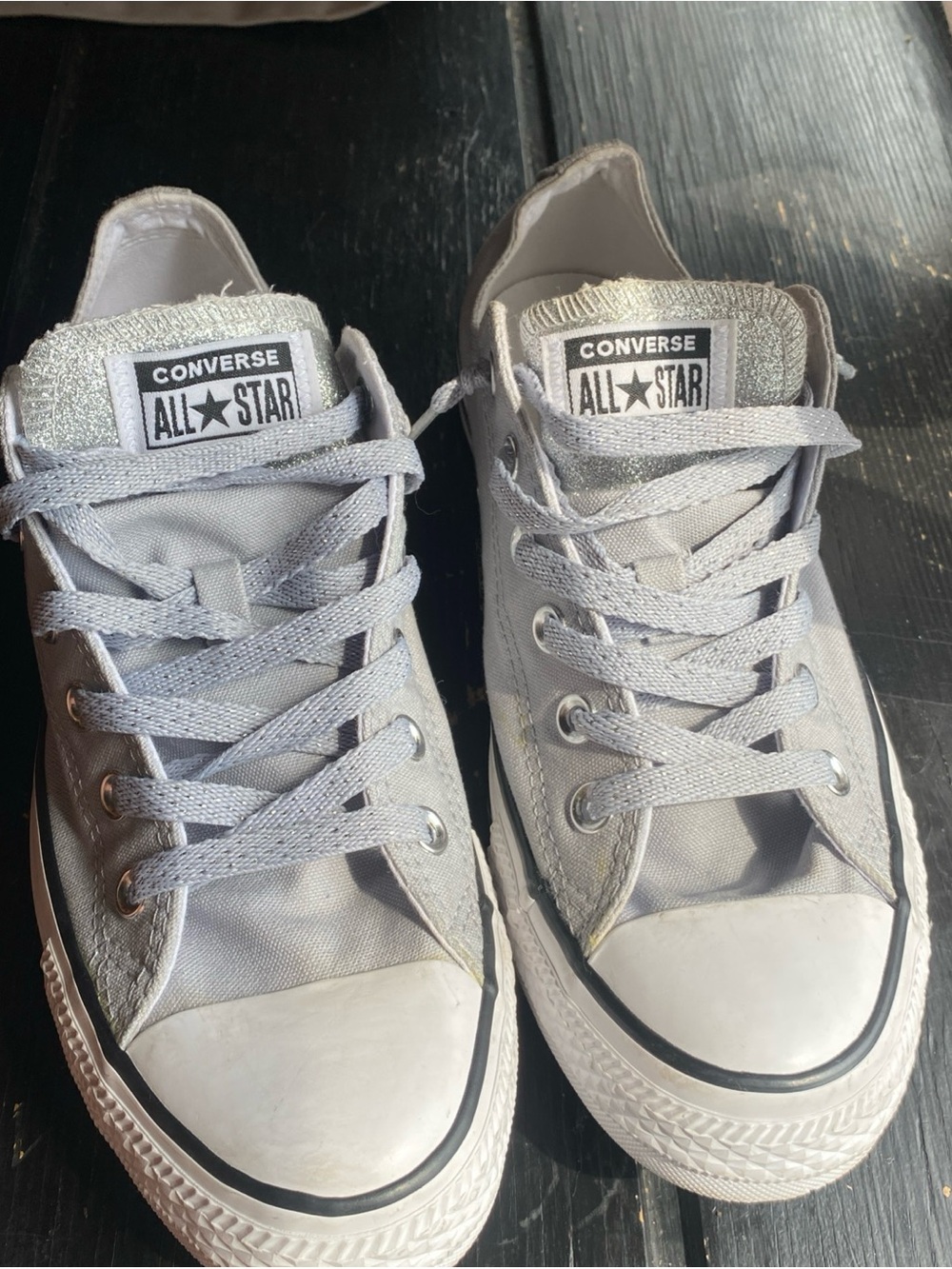 Converse Kids Low Top Sneakers in Light Gray